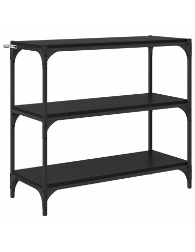 Armadio per Libri Rovere Nero 80 x 33 x 70,5 cm