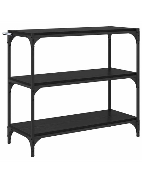 Armadio per Libri Rovere Nero 80 x 33 x 70,5 cm