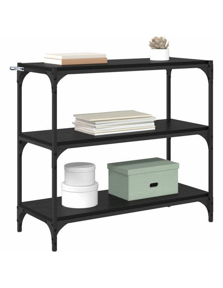 Armadio per Libri Rovere Nero 80 x 33 x 70,5 cm