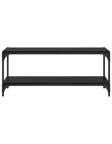 Mobile TV Rovere Nero 100x33x41cm Legno ingegnerizzato e ferro