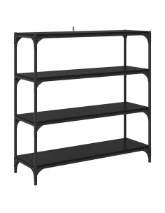 Armadio per Libri Rovere Nero 100 x 33 x 100 cm 2