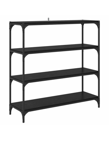 Armadio per Libri Rovere Nero 100 x 33 x 100 cm
