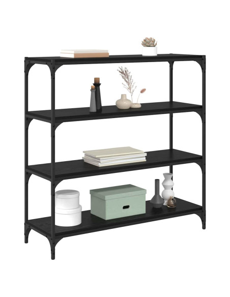 Armadio per Libri Rovere Nero 100 x 33 x 100 cm