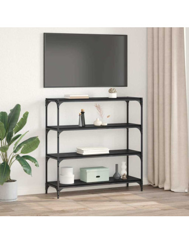 Armadio per Libri Rovere Nero 100 x 33 x 100 cm