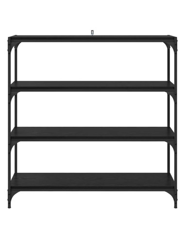 Armadio per Libri Rovere Nero 100 x 33 x 100 cm