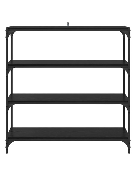 Armadio per Libri Rovere Nero 100 x 33 x 100 cm
