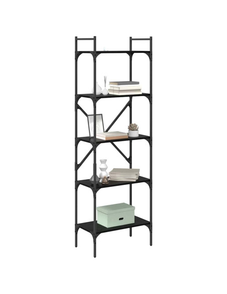 Libreria Rovere Nero 56 x 32 x 174 cm Legno multistrato
