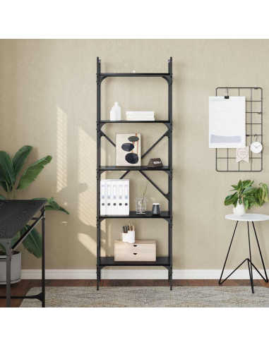 Libreria Rovere Nero 56 x 32 x 174 cm Legno multistrato
