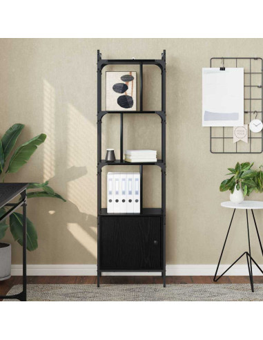 Libreria Rovere Nero 44,5 x 30 x 154,5 cm Legno multistrato