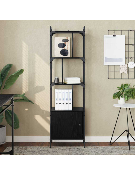 Libreria Rovere Nero 44,5 x 30 x 154,5 cm Legno multistrato