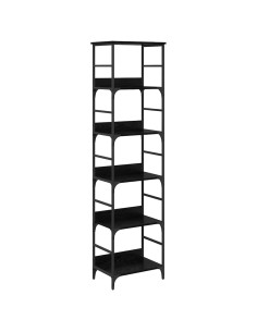 Libreria Rovere Nero 50 x 33 x 188,5 cm Legno multistrato 2