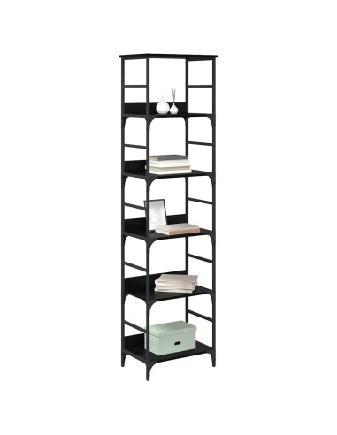 Libreria Rovere Nero 50 x 33 x 188,5 cm Legno multistrato