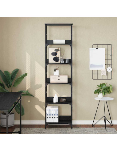 Libreria Rovere Nero 50 x 33 x 188,5 cm Legno multistrato
