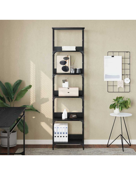 Libreria Rovere Nero 50 x 33 x 188,5 cm Legno multistrato