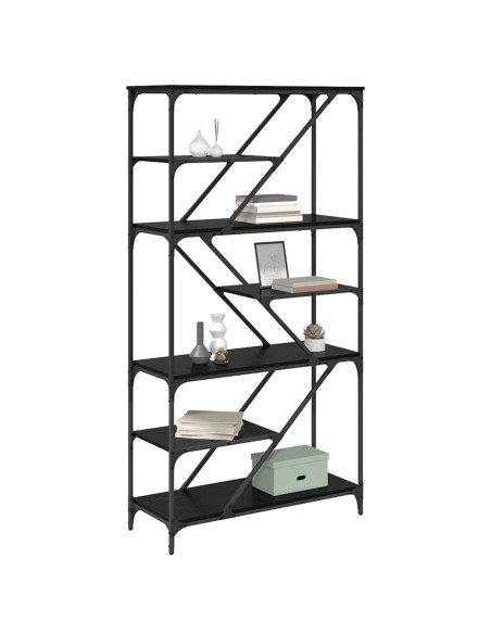 Libreria Rovere Nero 91 x 36 x 176 cm Legno multistrato
