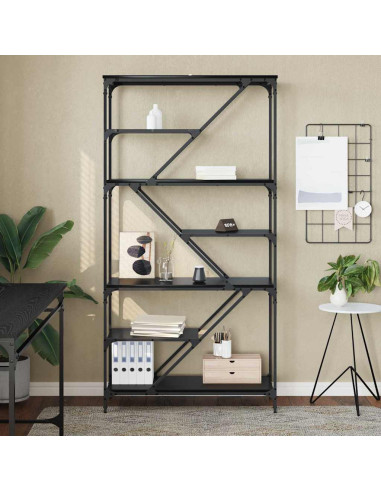 Libreria Rovere Nero 91 x 36 x 176 cm Legno multistrato