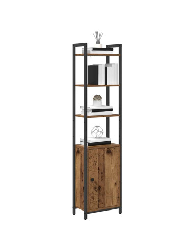 Armadio per Libri Legno vecchio 40 x 24 x 161 cm