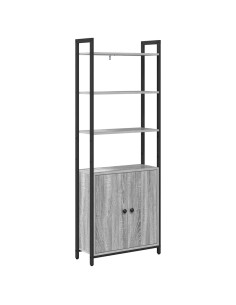 Armadio per Libri Grigio Sonoma 60 x 24 x 161 cm 2