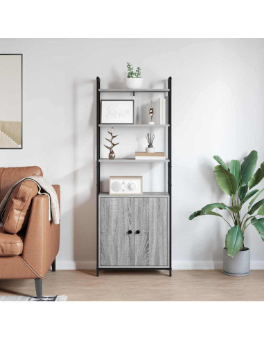 Armadio per Libri Grigio Sonoma 60 x 24 x 161 cm