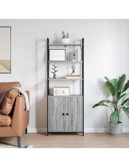 Armadio per Libri Grigio Sonoma 60 x 24 x 161 cm
