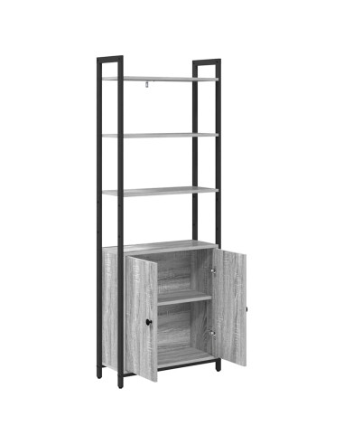 Armadio per Libri Grigio Sonoma 60 x 24 x 161 cm