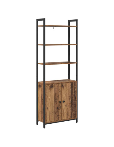 Armadio per Libri Legno vecchio 60 x 24 x 161 cm