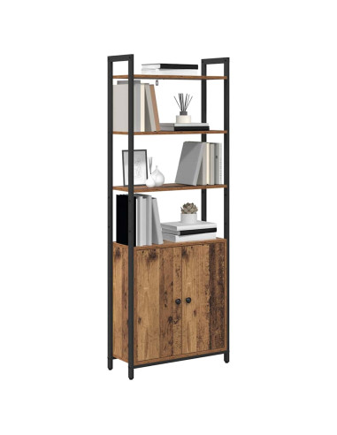 Armadio per Libri Legno vecchio 60 x 24 x 161 cm