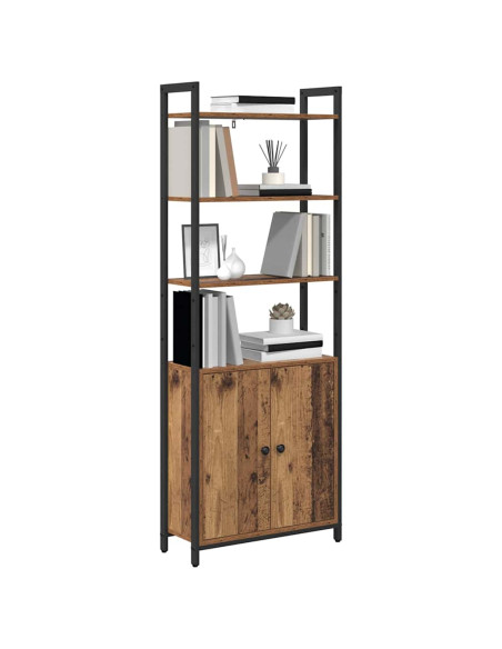 Armadio per Libri Legno vecchio 60 x 24 x 161 cm