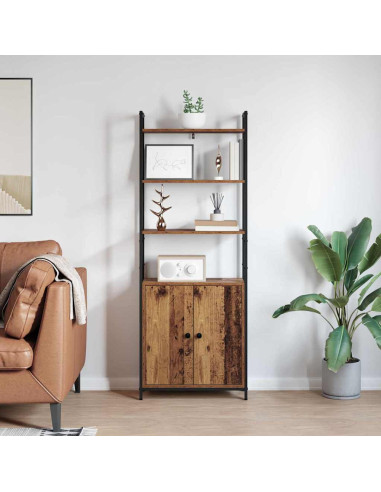 Armadio per Libri Legno vecchio 60 x 24 x 161 cm