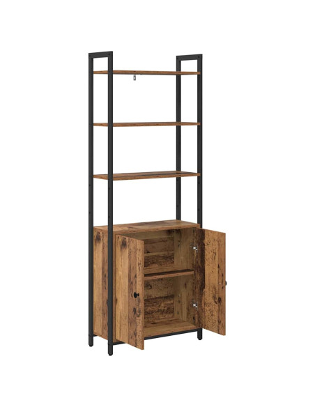 Armadio per Libri Legno vecchio 60 x 24 x 161 cm