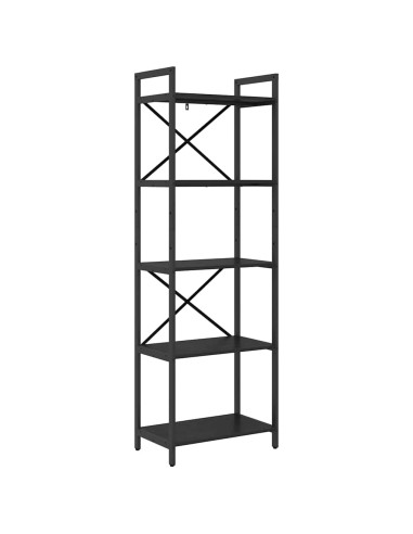 Libreria Rovere Nero 56 x 34 x 171 cm Legno multistrato