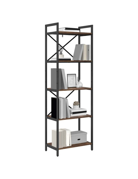 Libreria Rovere fumé 56 x 34 x 171 cm Legno multistrato