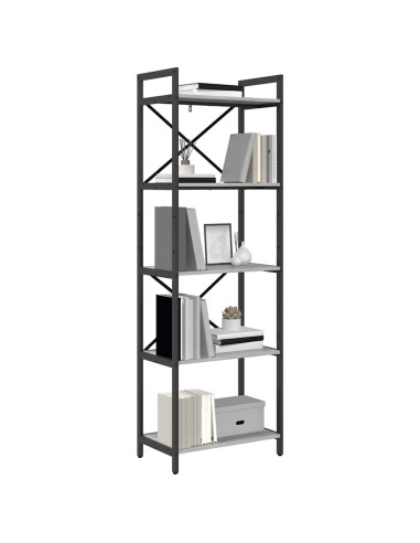 Libreria Grigio Sonoma 56 x 34 x 171 cm Legno multistrato