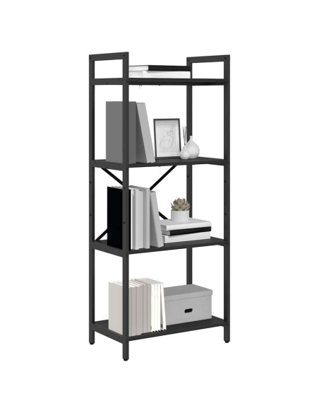 Libreria Rovere Nero 56 x 34 x 133,5 cm Legno multistrato