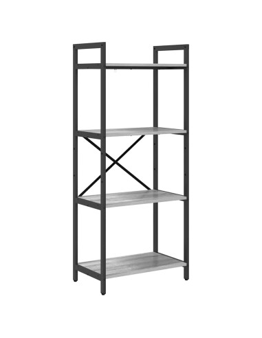 Libreria Grigio Sonoma 56 x 34 x 133,5 cm Legno multistrato