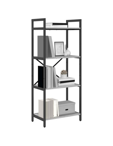 Libreria Grigio Sonoma 56 x 34 x 133,5 cm Legno multistrato