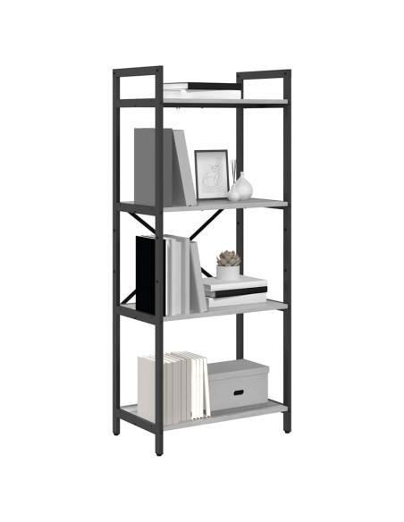 Libreria Grigio Sonoma 56 x 34 x 133,5 cm Legno multistrato