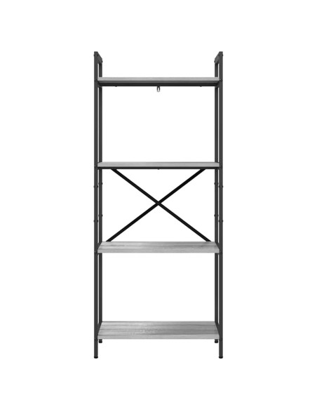 Libreria Grigio Sonoma 56 x 34 x 133,5 cm Legno multistrato