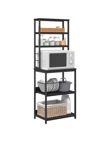 Mensola da cucina Rovere Nero 60 x 40 x 168 cm