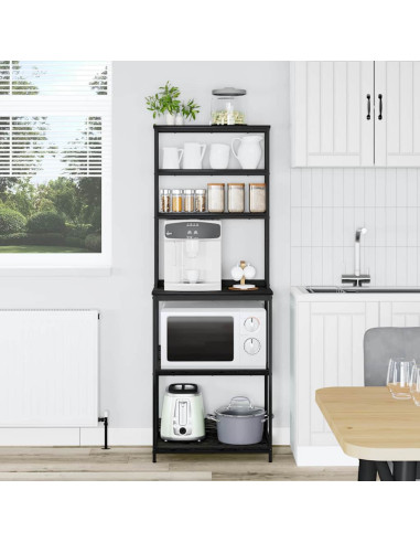 Mensola da cucina Rovere Nero 60 x 40 x 168 cm