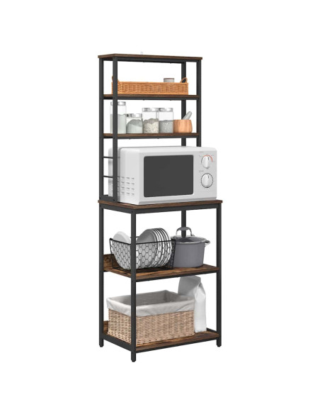Mensola da cucina Rovere fumé 60 x 40 x 168 cm