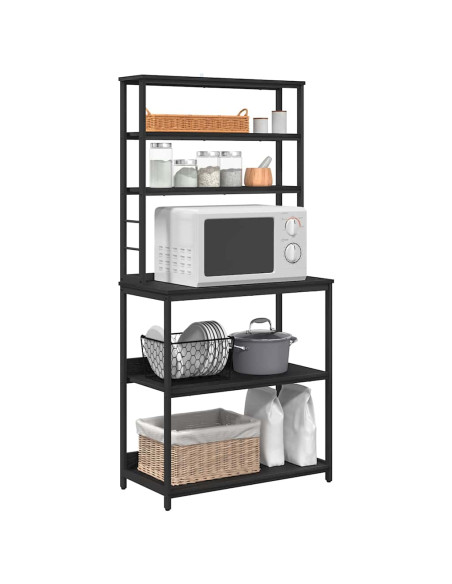 Mensola da cucina Rovere Nero 80 x 40 x 168 cm