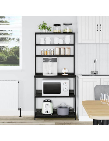 Mensola da cucina Rovere Nero 80 x 40 x 168 cm