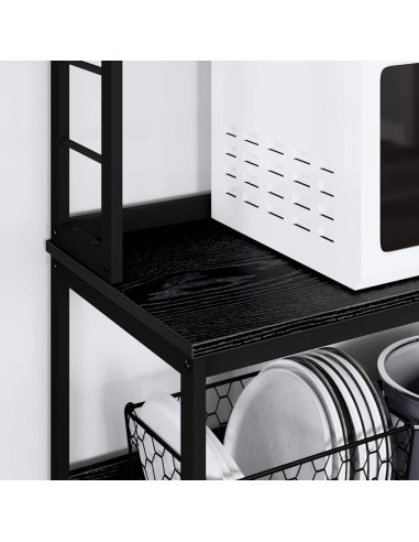 Mensola da cucina Rovere Nero 80 x 40 x 168 cm
