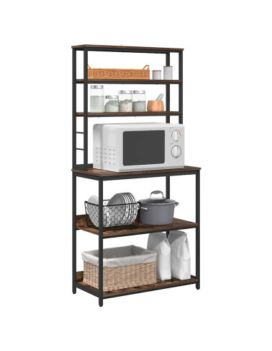 Mensola da cucina Rovere fumé 80 x 40 x 168 cm