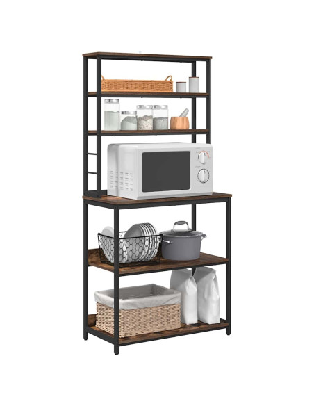 Mensola da cucina Rovere fumé 80 x 40 x 168 cm