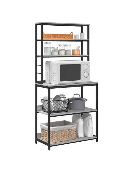 Mensola da cucina Grigio Sonoma 80 x 40 x 168 cm