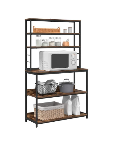 Mensola da cucina Rovere fumé 100 x 40 x 168 cm