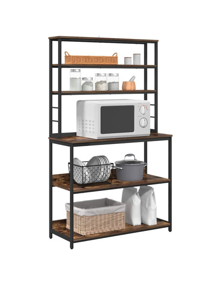 Mensola da cucina Rovere fumé 100 x 40 x 168 cm