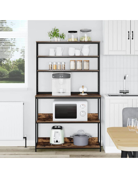 Mensola da cucina Rovere fumé 100 x 40 x 168 cm